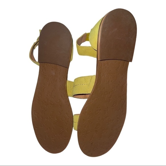 NEW FRYE Evie 2 Band Leather Sandals Lime Size 10M - Picture 9 of 10